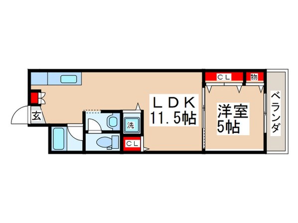 グリーンハイツ国立の物件間取画像